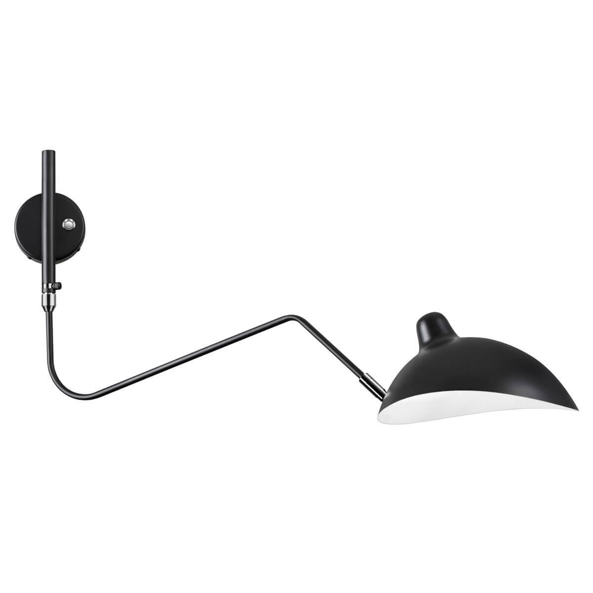 Odeon Light 4831/1W WALLI ODL21 503 черный/хром Настенный светильник E27 1*40W KERBI