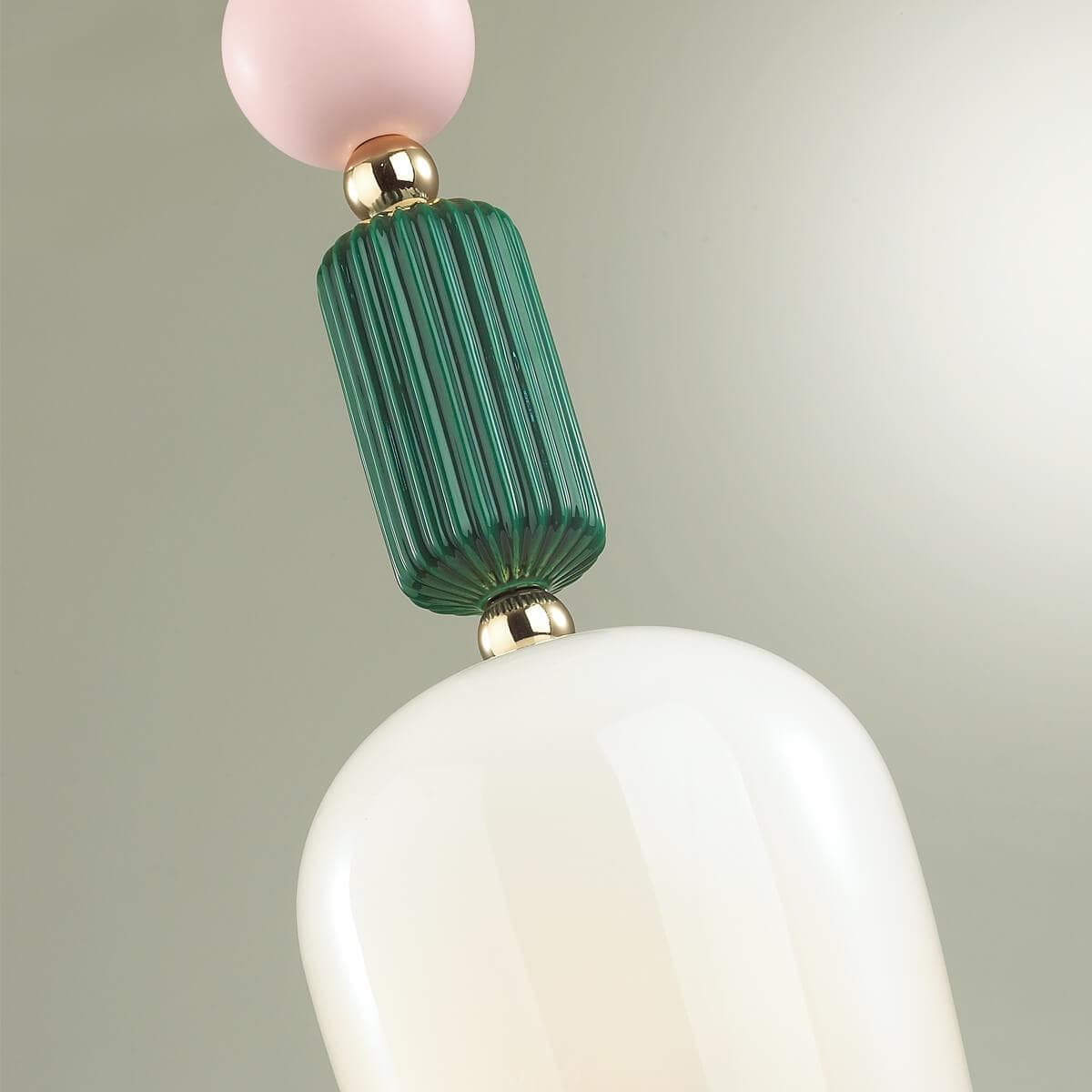 Odeon Light 4861/1 CLASSIC ODL_EX21 золото/раноцветн./керамика/стекло Подвес E14 1*40W CANDY — миниатюра 5