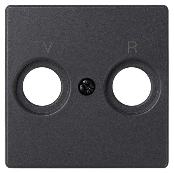 Simon 82 Графит Накладка розетки TV 1-ая (символ R-TV) 82053-38