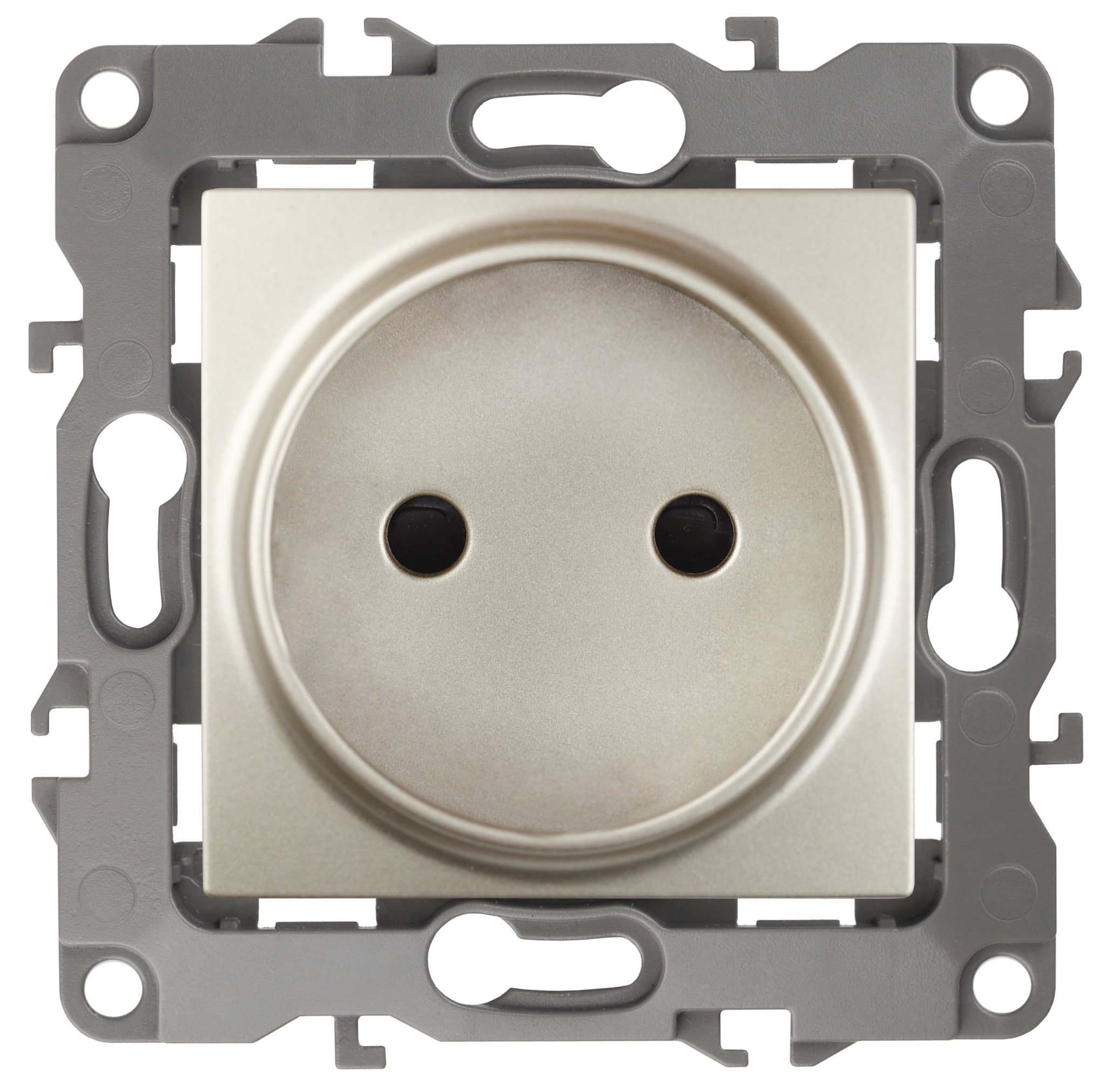 ЭРА 12-2105-04 Розетка 2P, 16A-250В, IP20, 12, Шампань