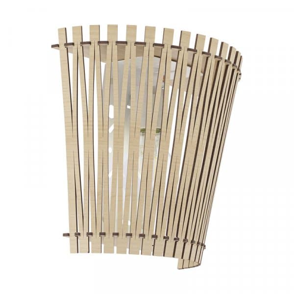 Eglo Бра SENDERO, 1х60W(E27), L240, H220, сталь, никель мат./дерево, клен 96195 — миниатюра 1