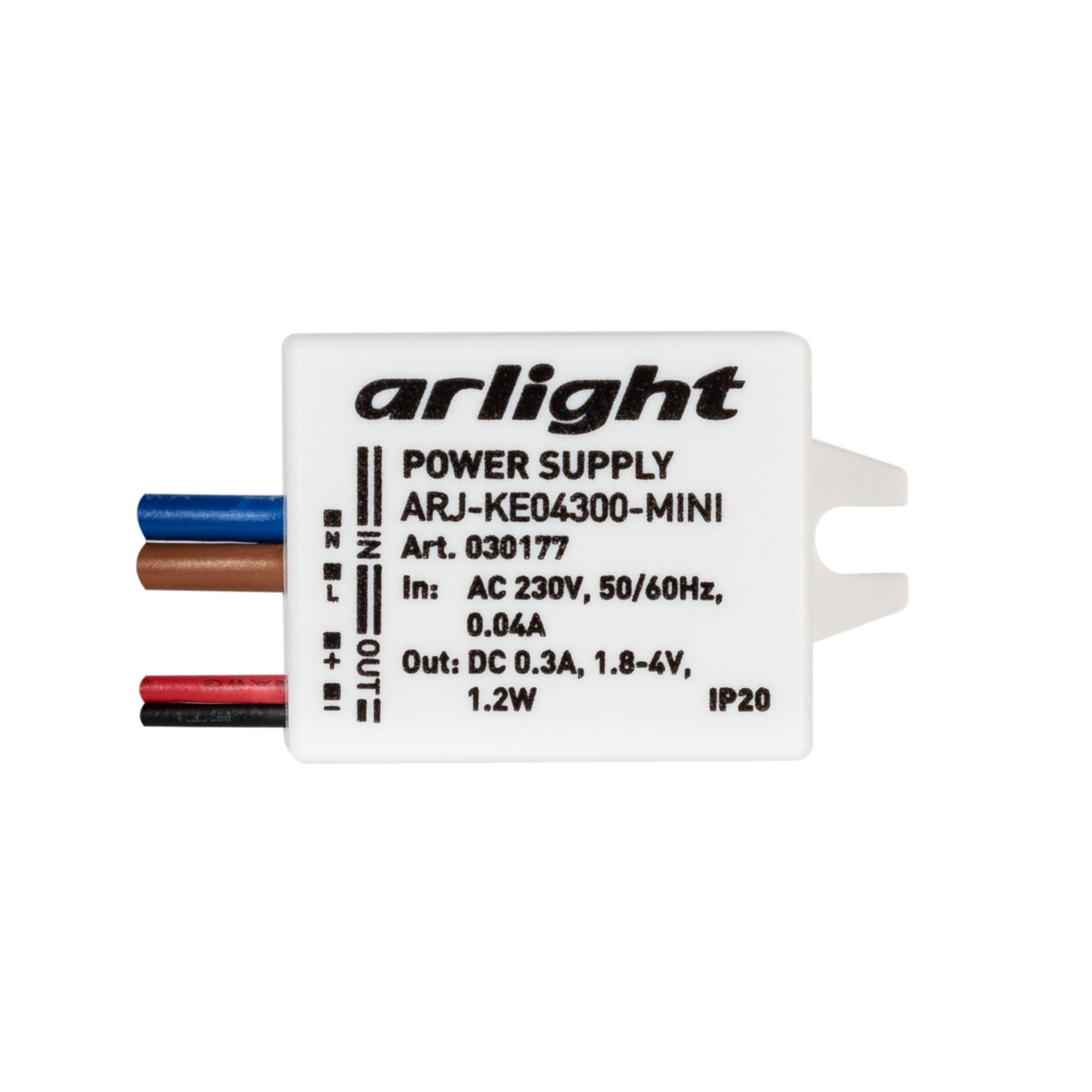Arlight Блок питания ARJ-KE04300-MINI (1.2W, 300mA) (IP20 Пластик, 5 лет) 030177 — миниатюра 3