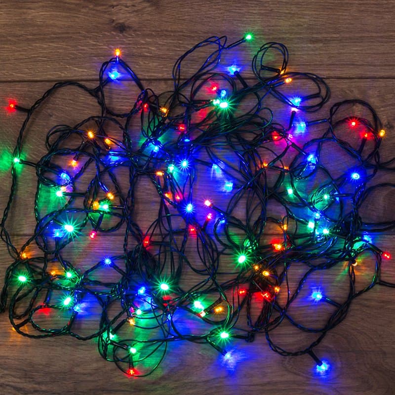 NEON-NIGHT Гирлянда светодиодная универсальная 300 LED МУЛЬТИКОЛОР 15 метров с контроллером 303-109