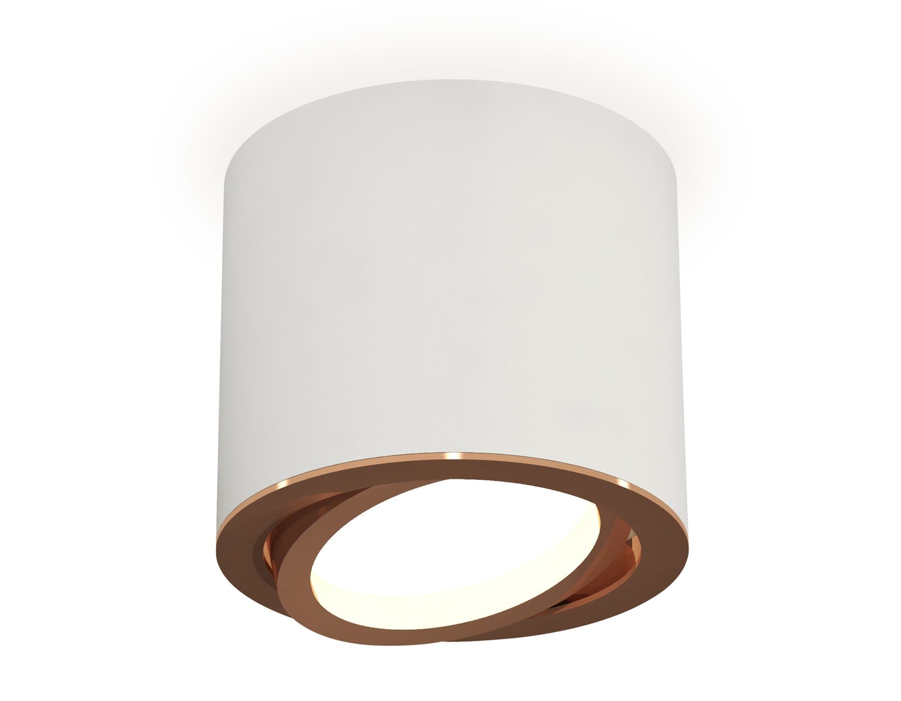 Ambrella Комплект накладного поворотного светильника XS7401005 SWH/PPG белый песок/золото розовое полированное MR16 GU5.3 (C7401, N7005) — миниатюра 1