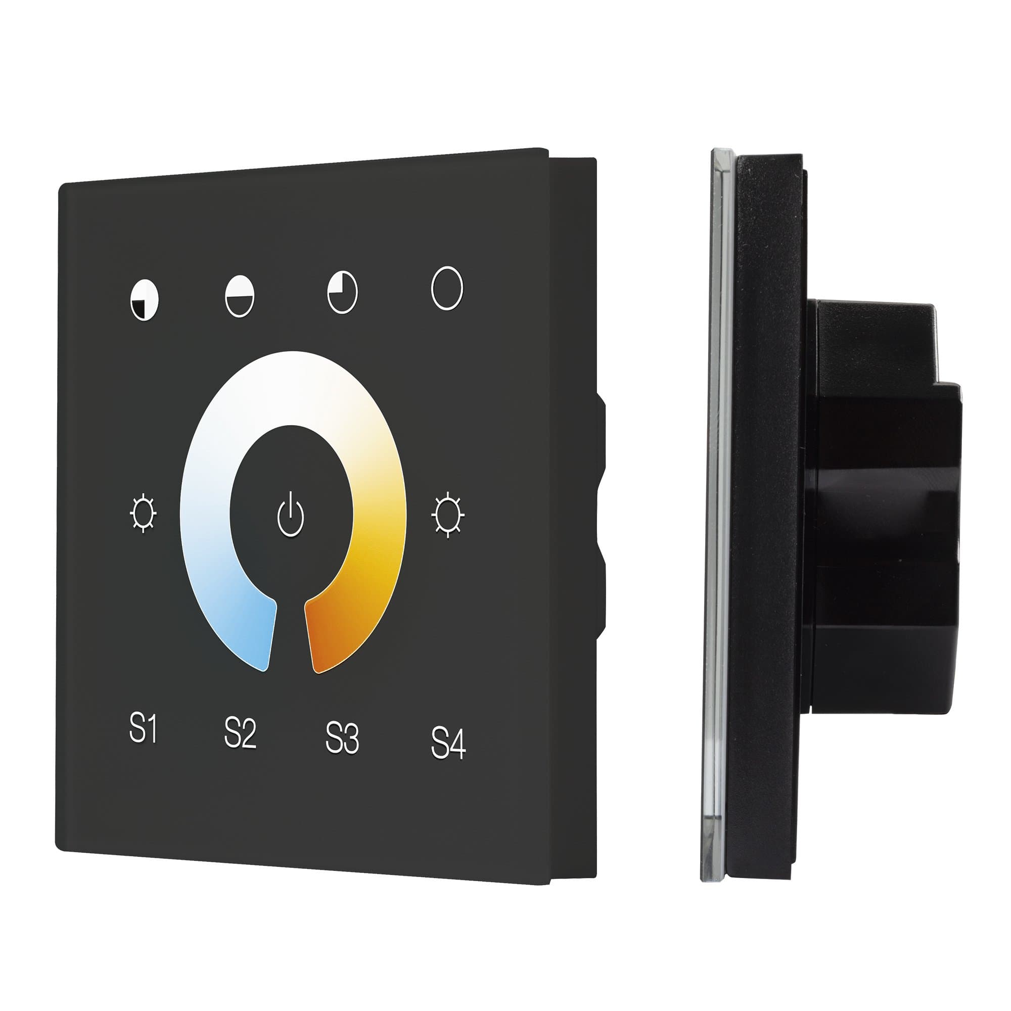 Arlight INTELLIGENT ARLIGHT Сенсорная панель DALI-901-11-1G-4SC-MIX-DT8-IN Black (BUS/230V) (IARL, IP20 Пластик, 3 года) 037195