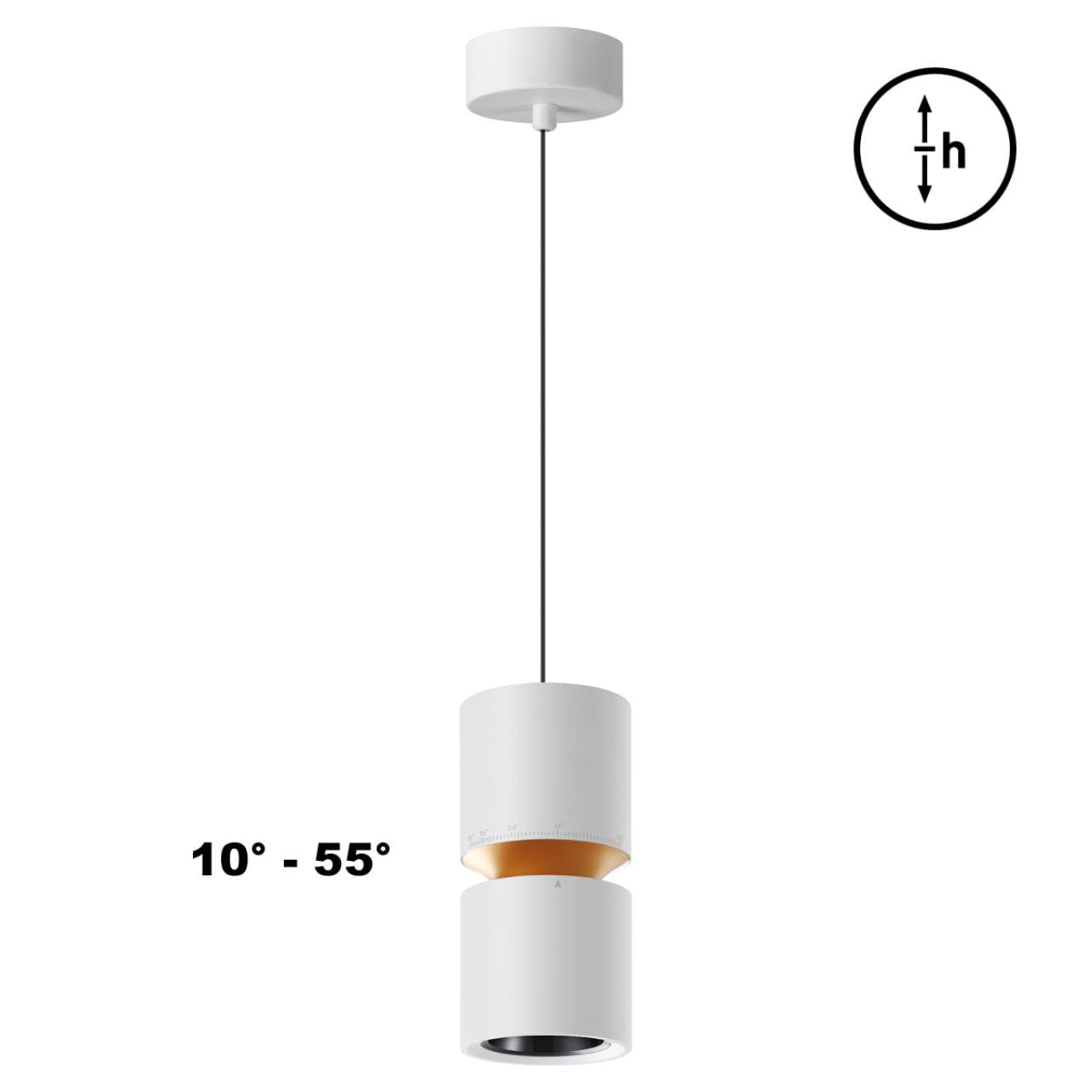 Novotech 359339 OVER NT24 000 белый Светильник подвесной с механизмом регулировки высоты, провод 2м IP20 LED 10W/3W 3000K 1090Лм 170-265V ARISTO