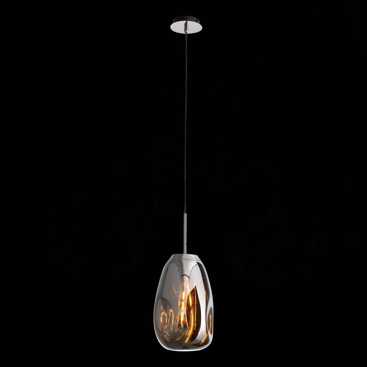 ST LUCE SL328.103.01 Подвес  Хром/Янтарный E27 1*60W — миниатюра 2
