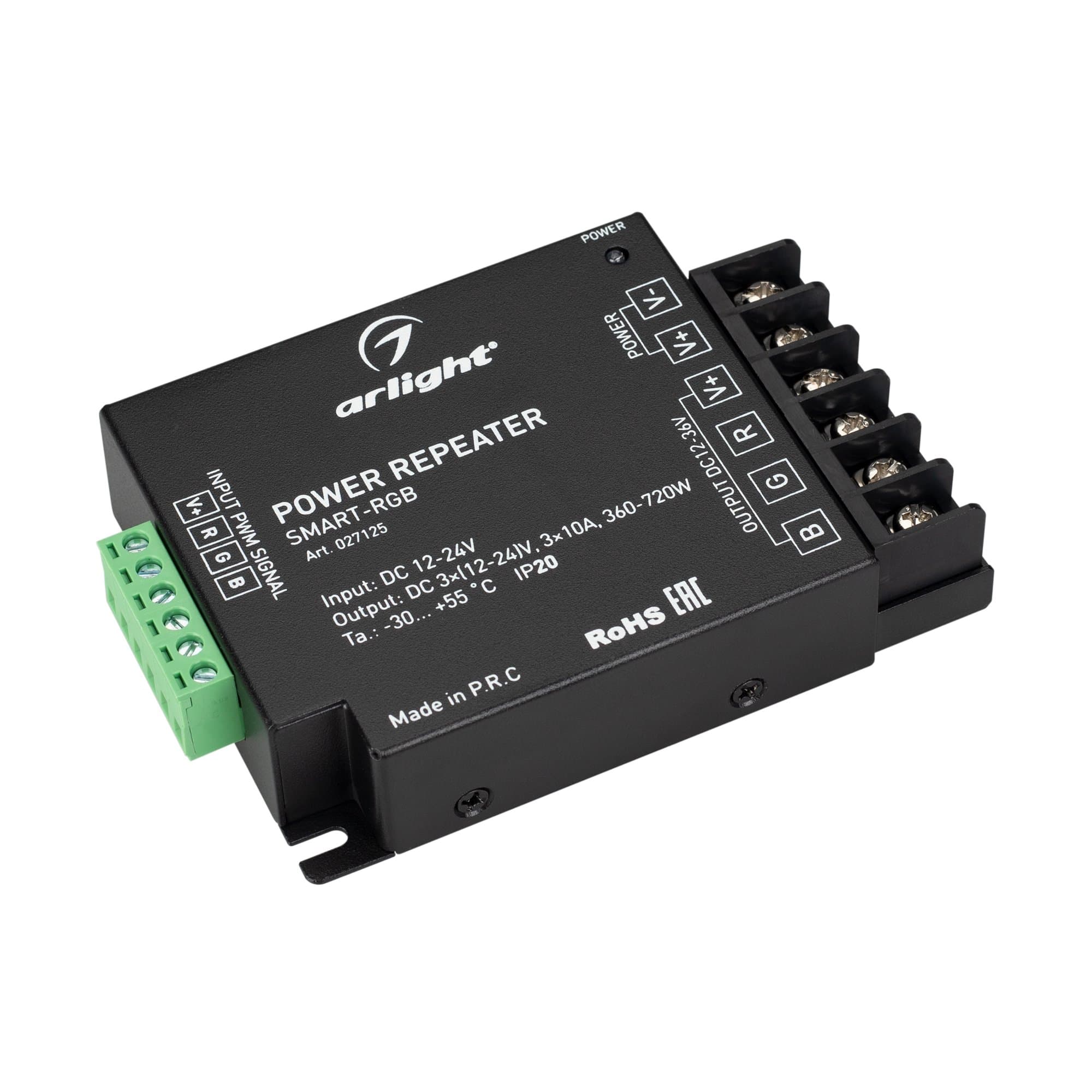 Arlight Усилитель SMART-RGB (12-24V, 3x10A) (IP20 Металл, 5 лет) 027125 — миниатюра 1