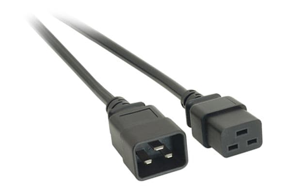 IEK ITK Кабель электропитания PDU 3х1,5 2М с разъёмами С19-C20 PC-C19C20-2M — миниатюра 2