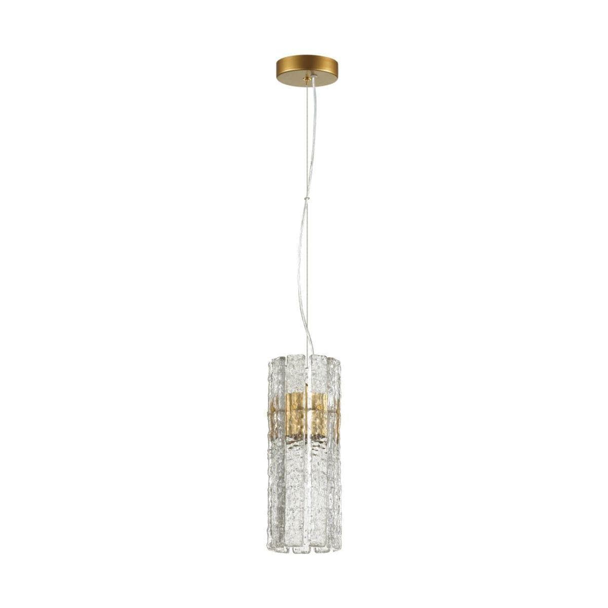 Odeon Light 4938/1 HALL ODL22 365 матов.золотой/прозрачный/стекло/ Подвес E14 1*40W MERKALE — миниатюра 1