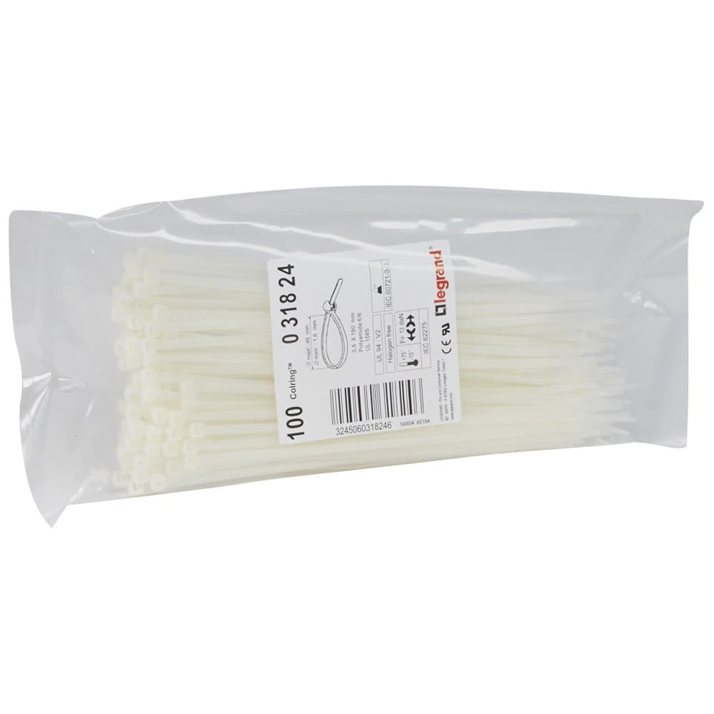Legrand Colring Хомут 3,5х180 бесцветный (упак.=100шт.) 031824