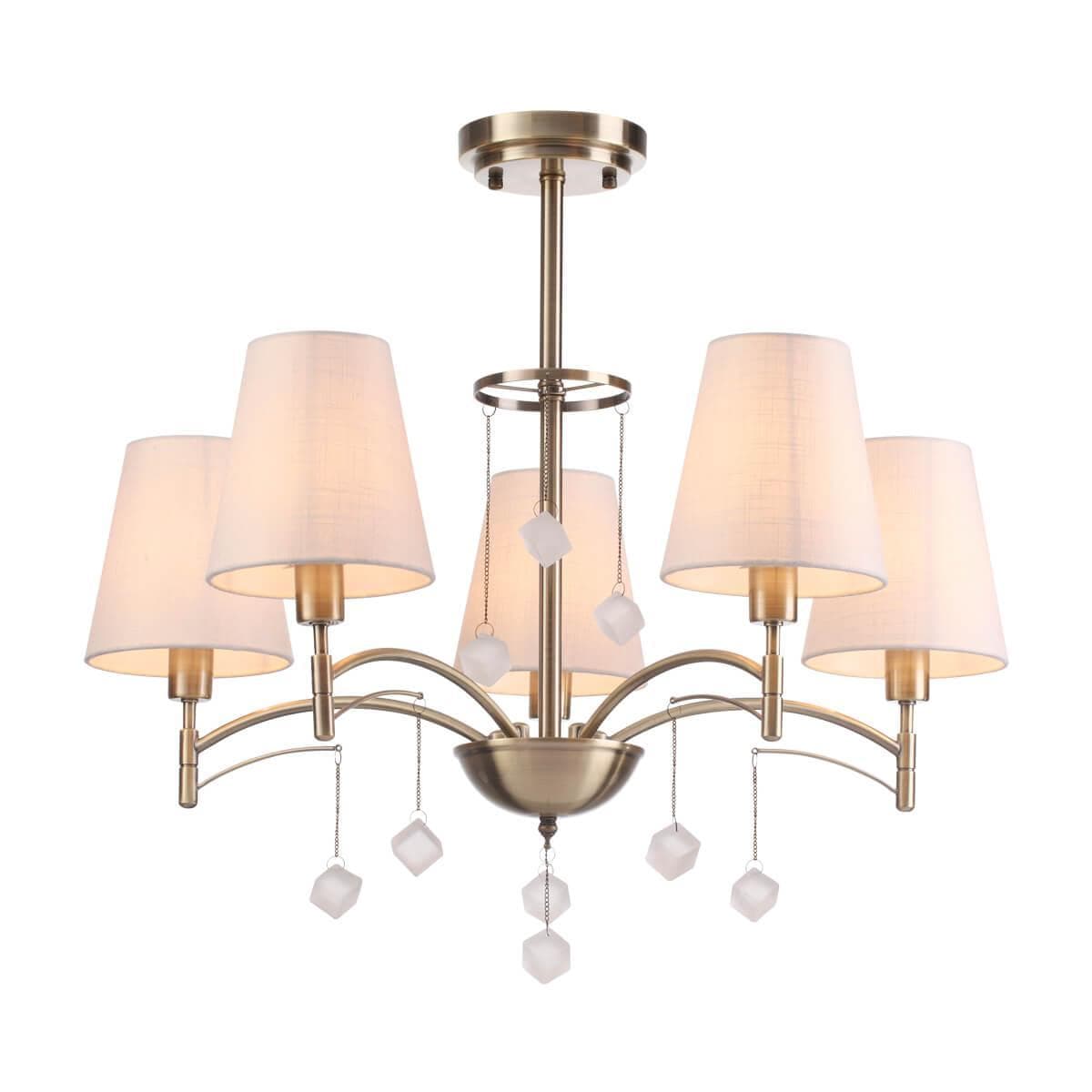 Lumion 4469/5C LN20 226 античная латунь, белый Люстра потолочная E14 5*40W 220V LEAH — миниатюра 1