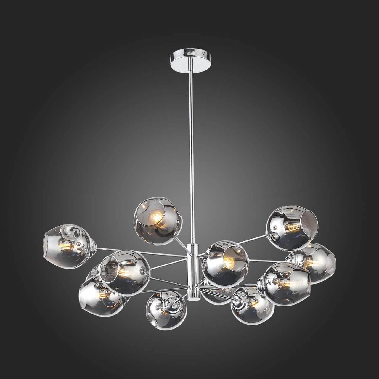 ST Luce SL1500.103.12 Светильник подвесной Хром/Дымчатый E14 12*40W — миниатюра 2