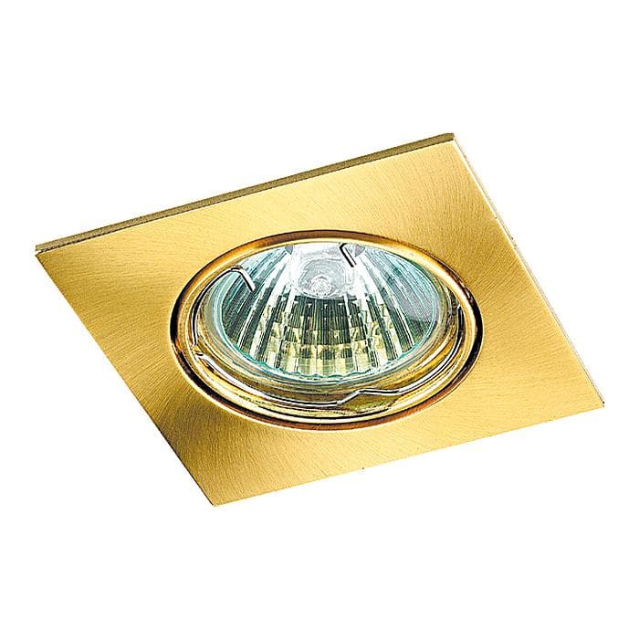 Novotech 369107 NT09 277 матовое золото Встраиваемый ПВ светильник GX5.3 50W 12V QUADRO