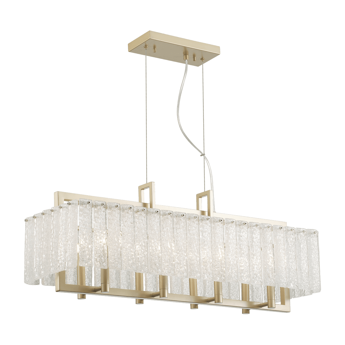 Odeon Light 4976/8 HALL ODL22 377 матов.золотой/стекло Люстра G9 8*40W EDERA — миниатюра 2