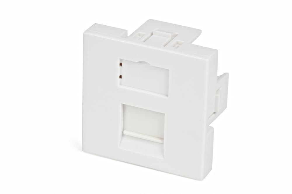 Hyperline SIP2-1K-M45-45 Вставка 45x45 (аналог Mosaic) для 1 модуля формата Keystone Jack, со шторкой 35207