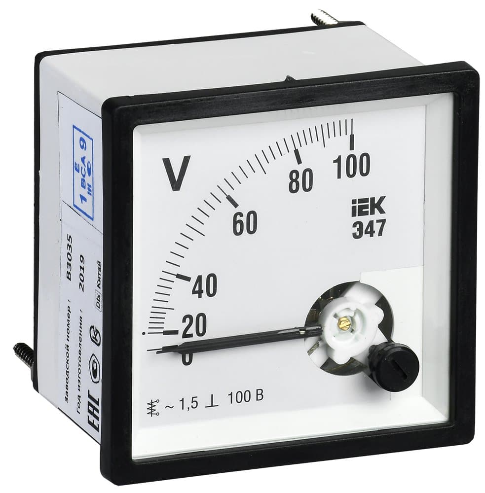 IEK Вольтметр Э47 100В кл. точн. 1,5 96х96мм