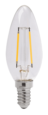 Jazzway Лампа светодиодная (LED) «свеча» d35мм E14 320° 4Вт 220-230В прозрачная тепло-белая желтая 2700К .1028006 — миниатюра 1