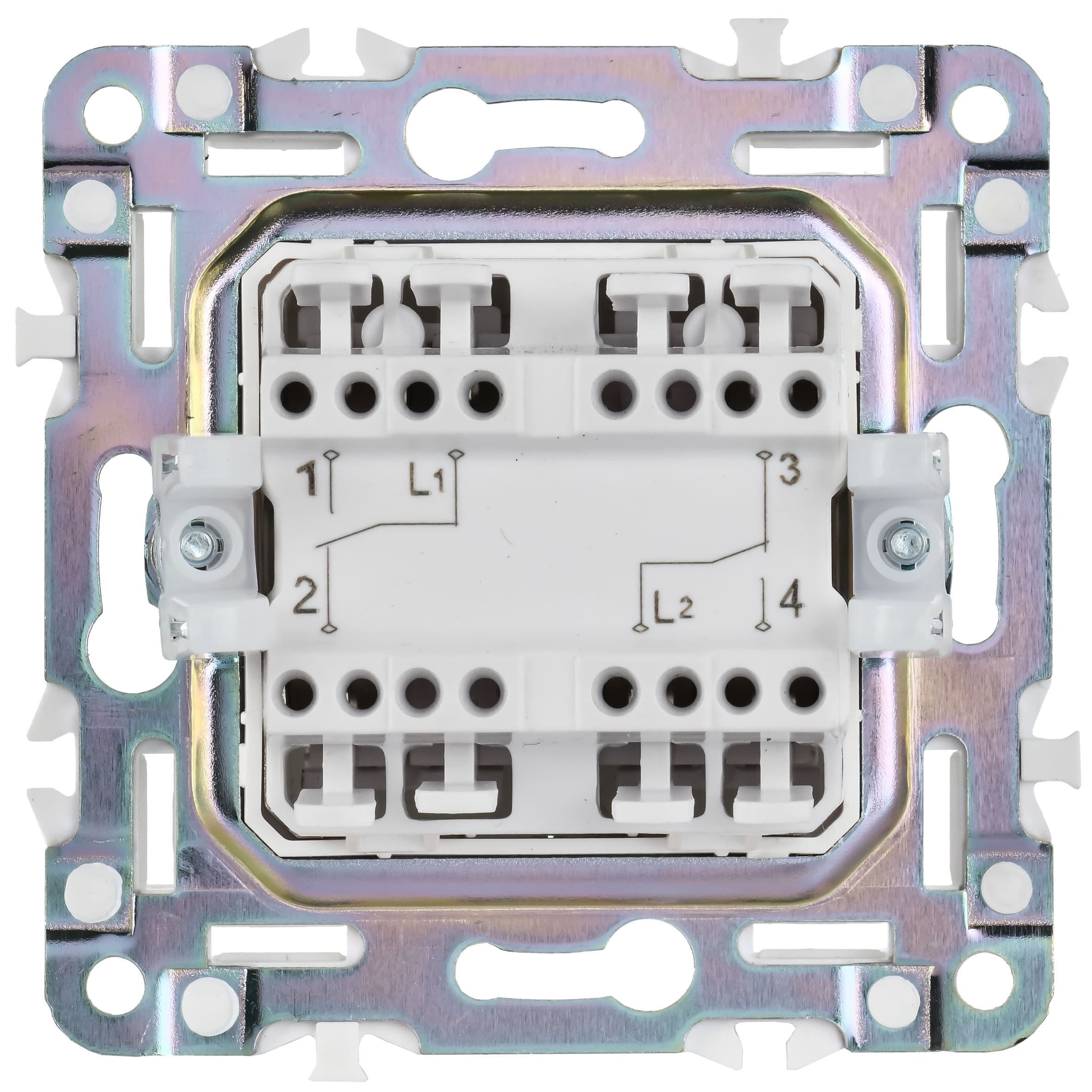 IEK SKANDY Мятный Выключатель 2-клавишный проходной 10А SK-V05G — миниатюра 3
