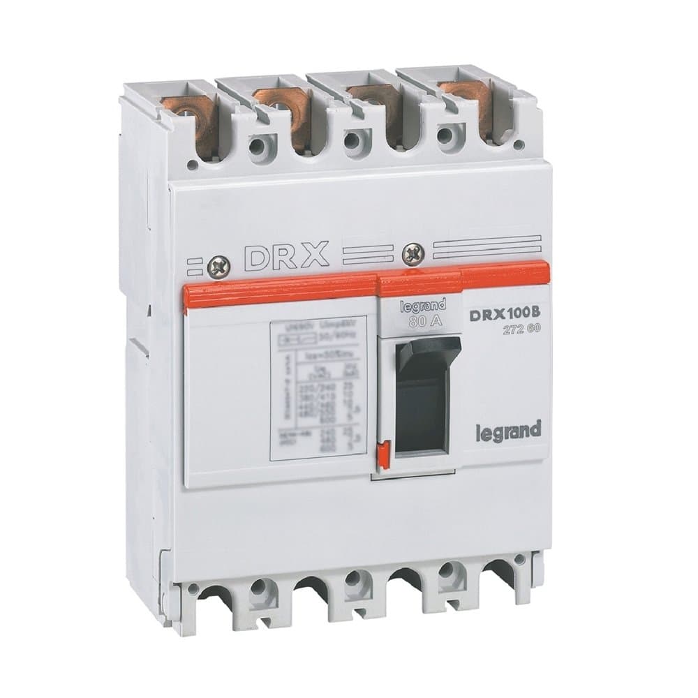 Legrand DRX125 термомагнитный 80A 4П 36KA 027260