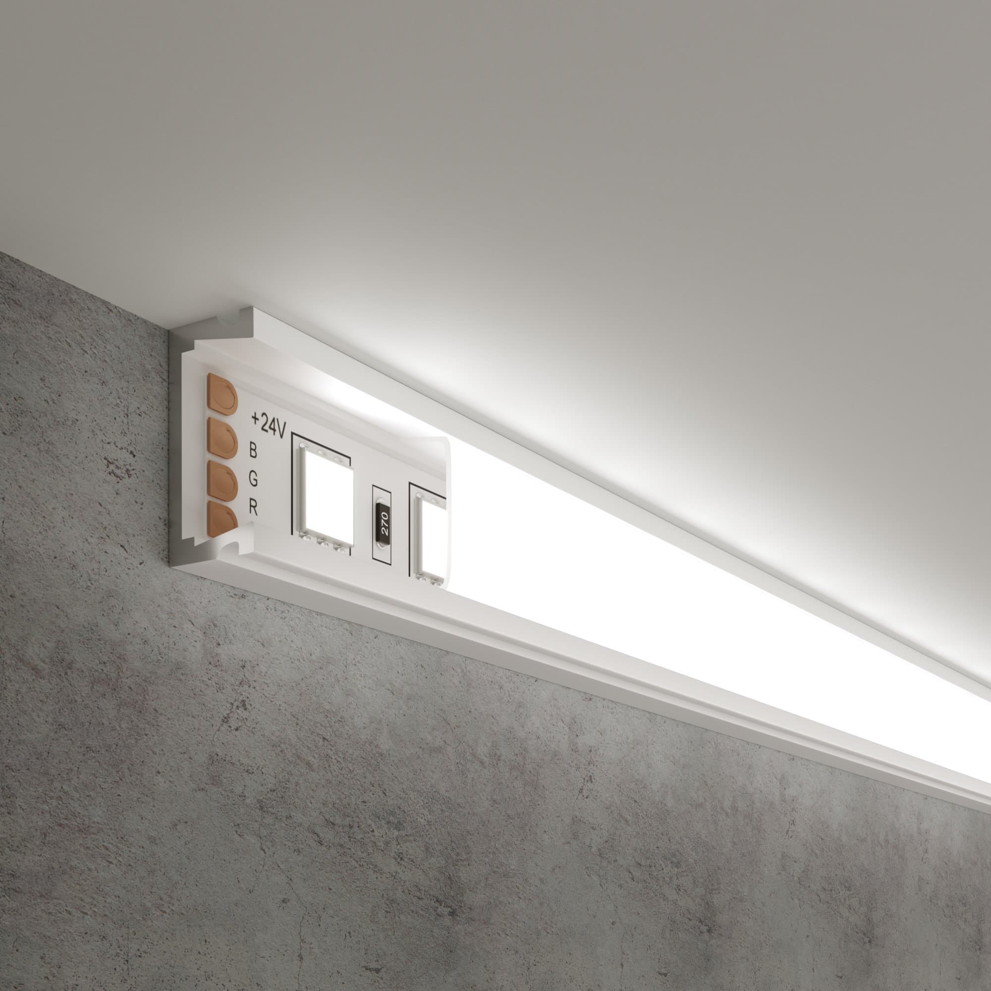 Elektrostandard LL-2-ALP006 Накладной алюминиевый профиль белый/белый для LED ленты (под ленту до 11mm) a053620