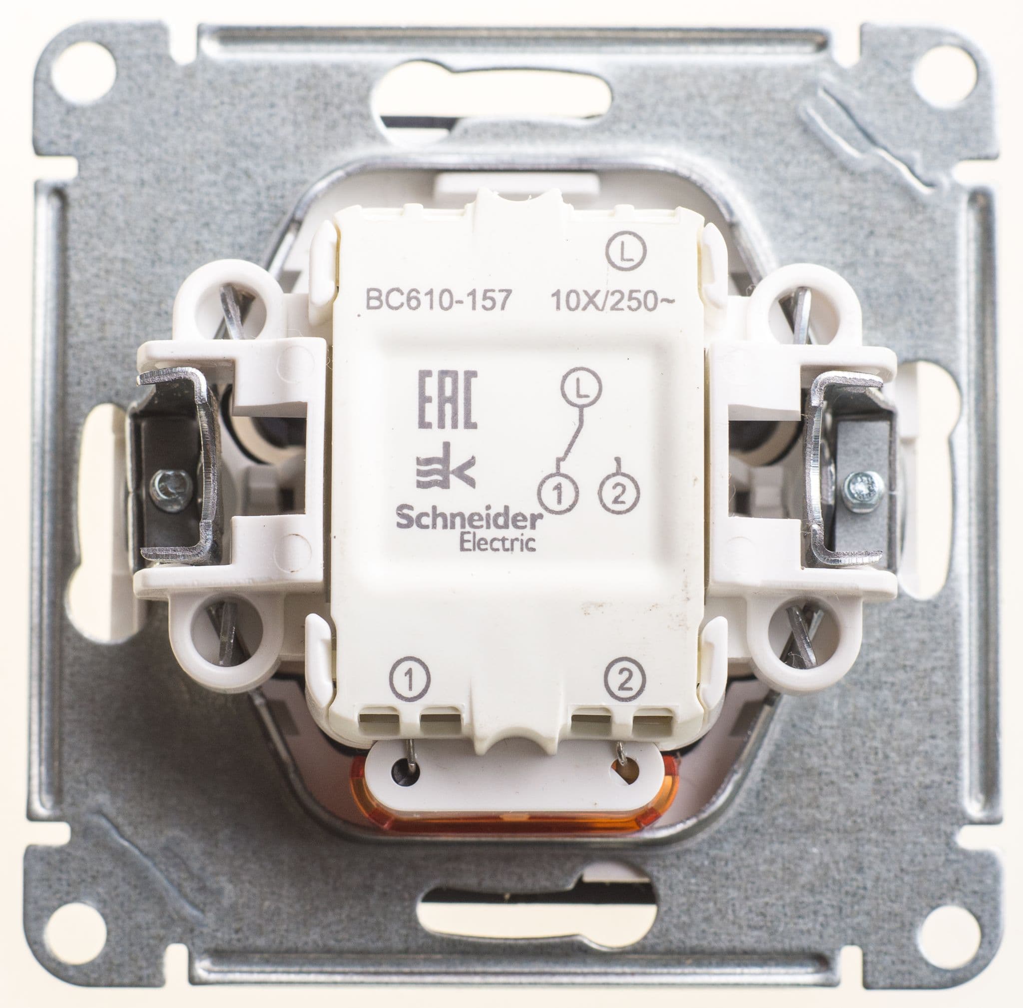 Systeme Electric Wessen 59 Черный бархат Переключатель 1-клавишный с подсветкой 10АХ — миниатюра 2