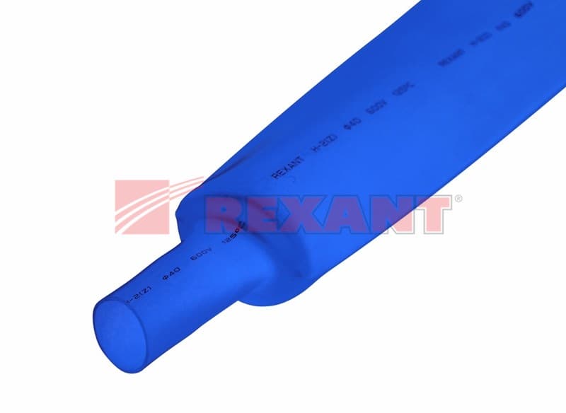 35.0 / 17.5 мм 1м термоусадка синяя Rexant 23-5007 — миниатюра 2