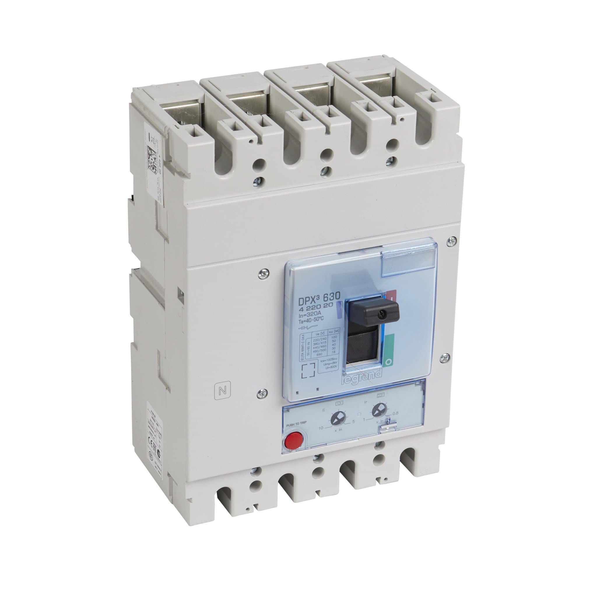Legrand DPX3 630 Автоматический выключатель 4P 320А 50kA/термомагн.расц. 422020