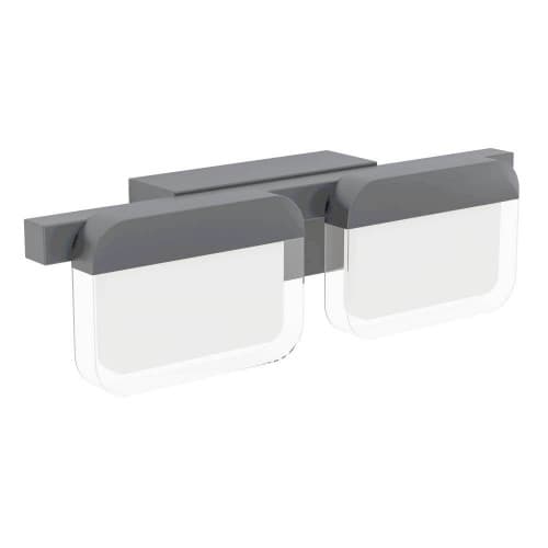 Eglo 98877 Бра ERVIDEL, LED 2x4,5W, 960lm, L320, B90, A80, сталь/пластик, черный/прозрачный/матовый