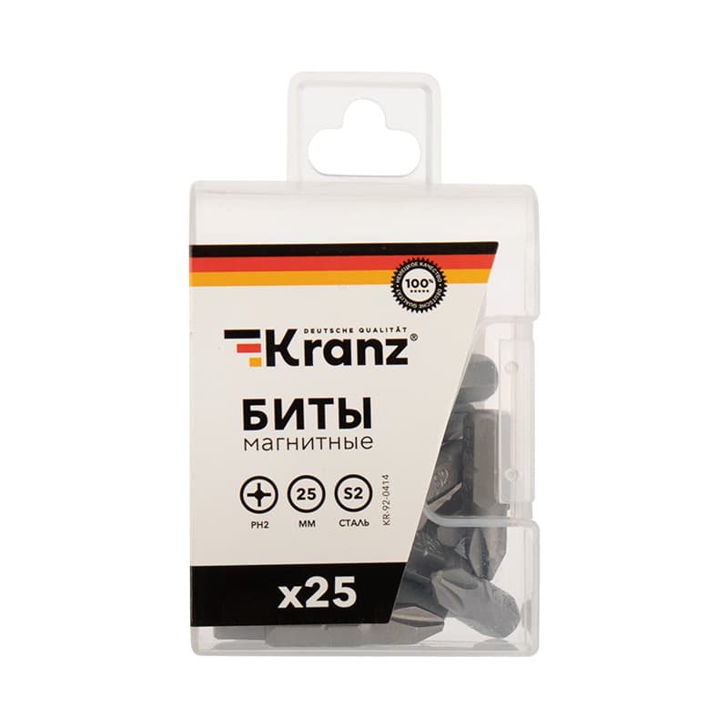 Kranz Бита PH2х25 мм для шуруповерта (упак. 25 шт.) KR-92-0414 — миниатюра 2
