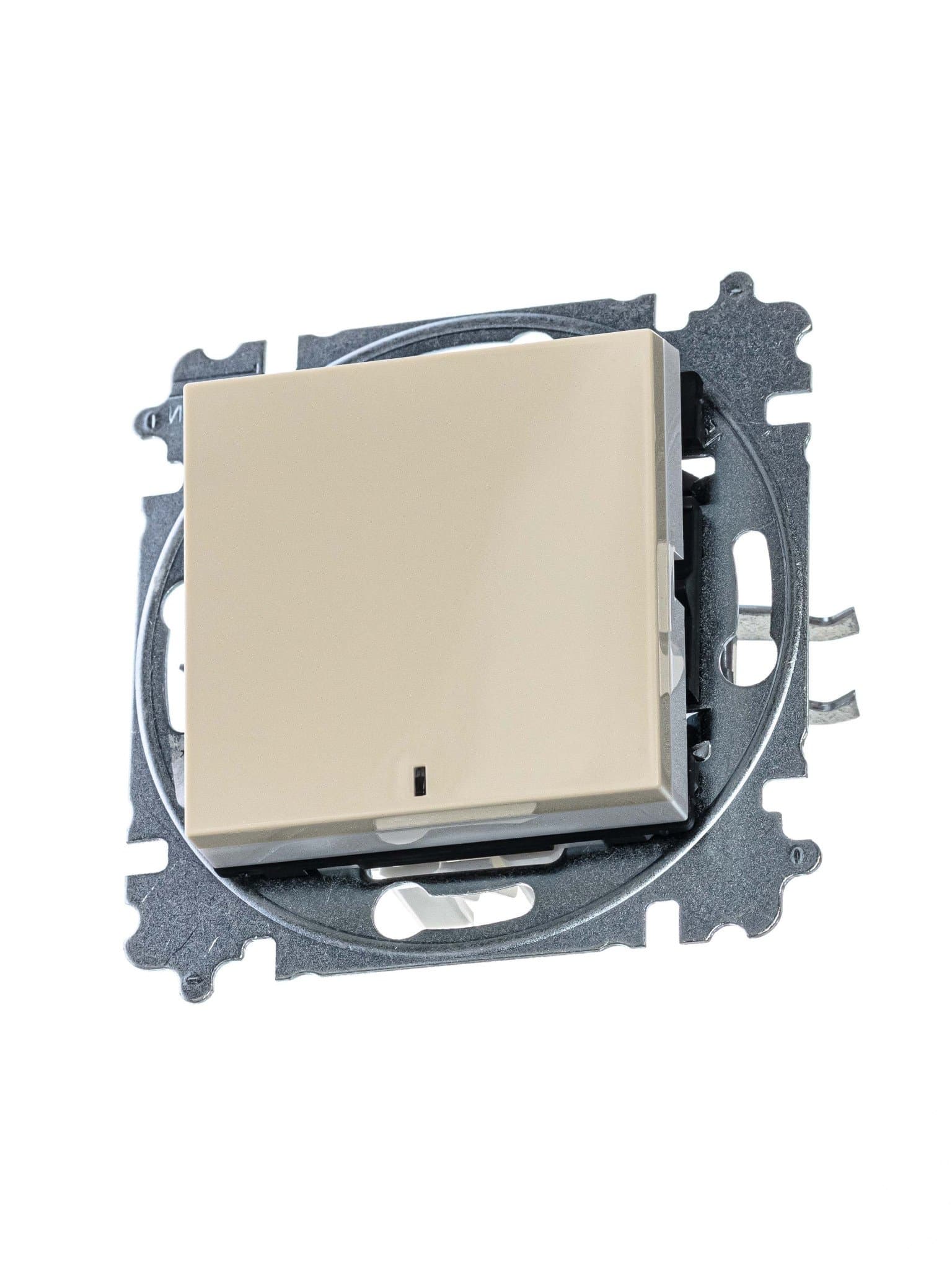 ABB EPJ Levit слоновая кость / белый Переключатель 1-кл, с ориент, подсветкой 2CHH590646A6017