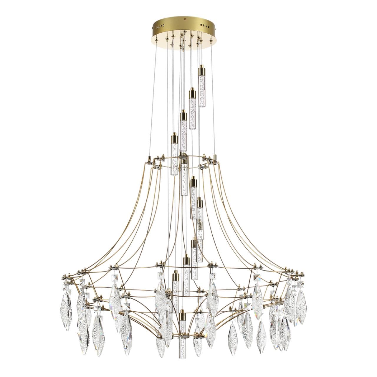 Odeon Light 7000/51L CLASSIC ODL_EX25 Люстра золото/металл/хрусталь IP20 LED 51W 4000K FLAMENCO