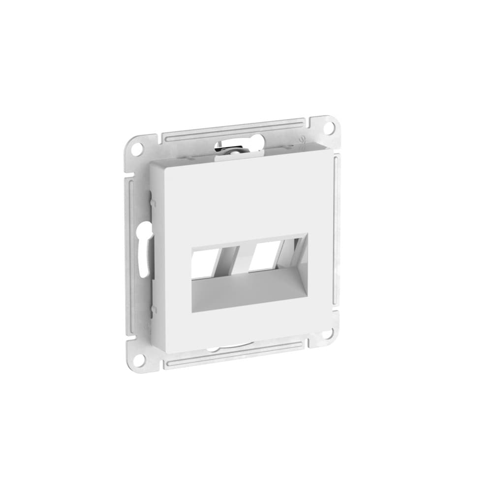 Systeme Electric AtlasDesign Белый Накладка двойная для информационных функций типа Keystone — миниатюра 1