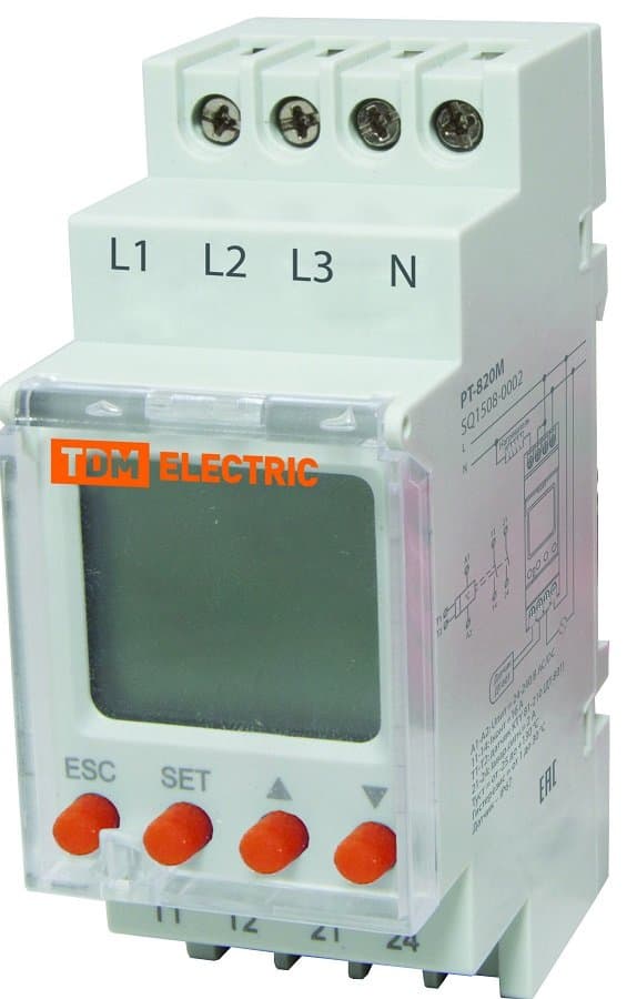 TDM Реле температуры РТ-820M (-25+130C, 24-240В АС/DC, с датч. IP67, ЖК) SQ1508-0002 — миниатюра 2