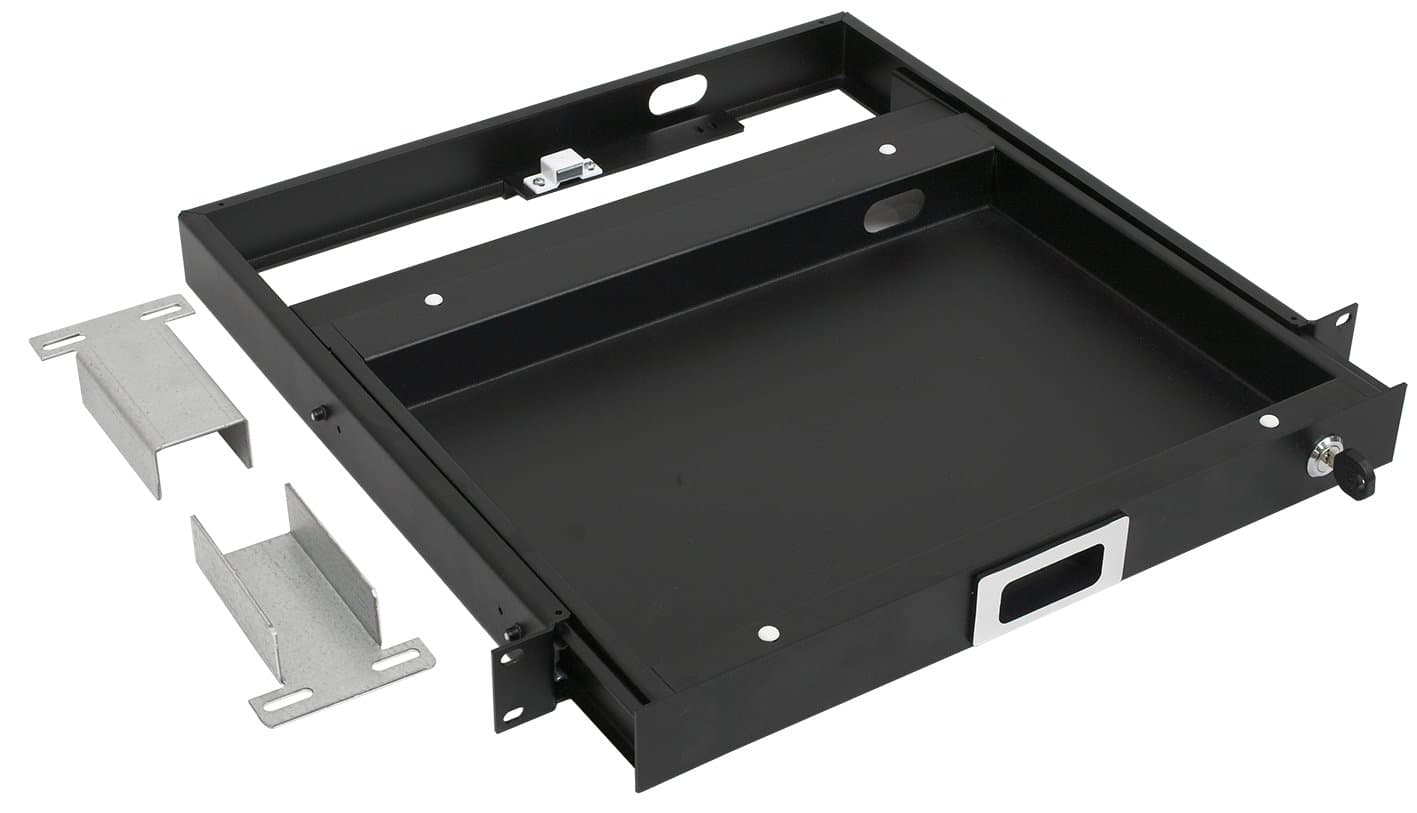 IEK ZPAS ITK Полка выдвижная клавиатурная 19" 1U 400мм черный ZP-SS05-K-1U-45