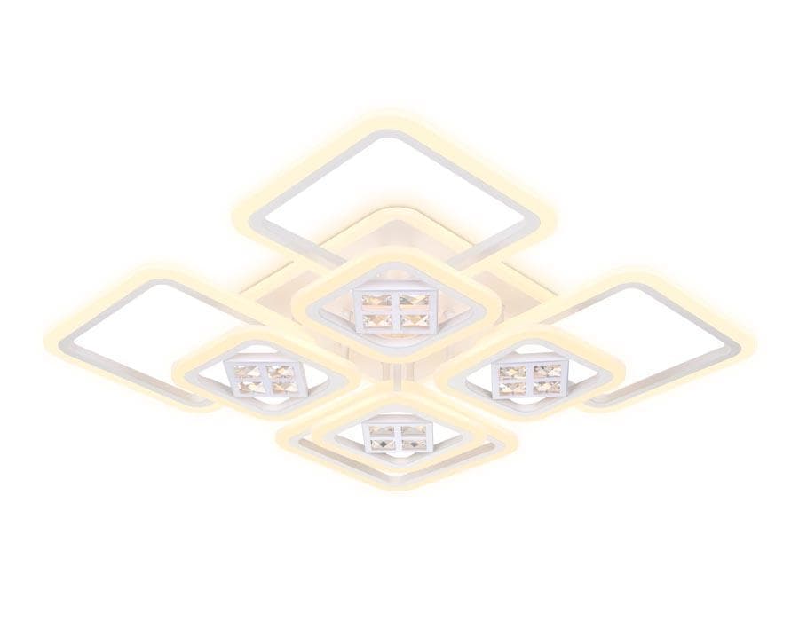 Ambrella Потолочный светодиодный светильник с пультом FA289/4+4 WH белый 820*820*120 (ПДУ РАДИО 2.4G) — миниатюра 3