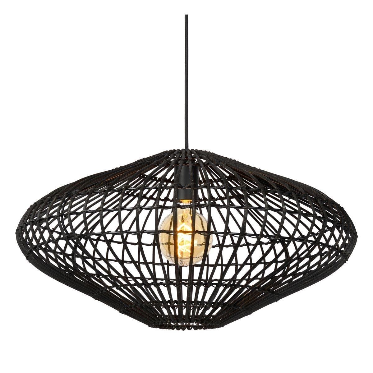 Lucide MAGALI Светильник подвесной Ø 56 cm 1xE27 Black 03435/56/30 — миниатюра 5