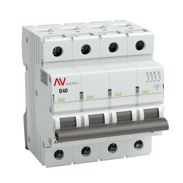 EKF Averes AV-6 Автоматический выключатель (B) 4P 40А 6kA mcb6-4-40B-av