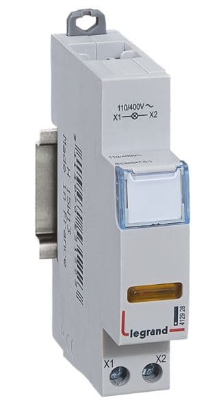 Legrand Индикаторная лампа на DIN-рейку 110/400В желтая 412928