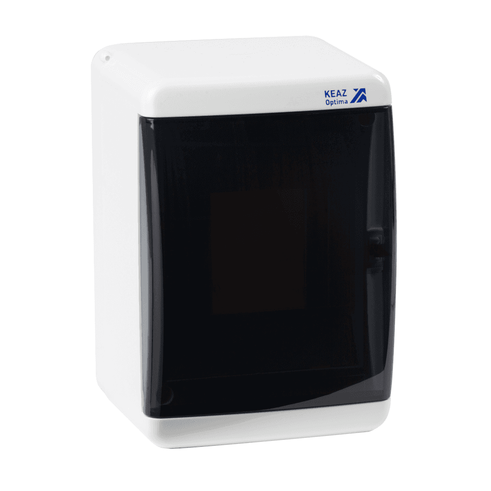 КЭАЗ Корпус пластиковый Навесной OptiBox P-UNK-1-04-IP41 Прозрачная черная дверь