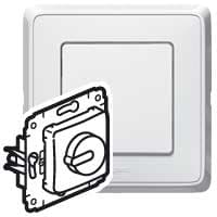 Legrand DIY Cariva Бел Светорегулятор поворотный 300W для л/н (вкл поворотом) 695938 — миниатюра 2