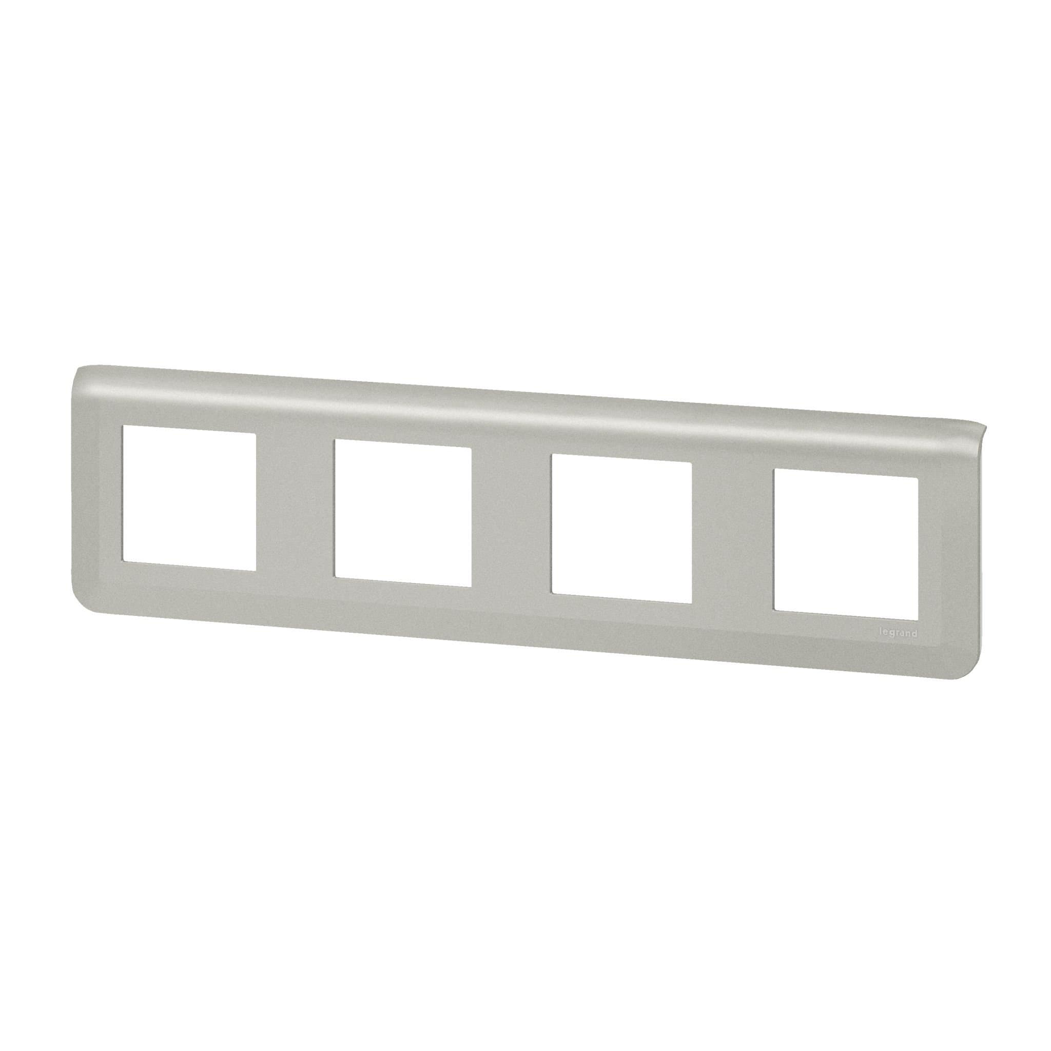 Legrand Mosaiс Рамка - Программа Mosaic - 4Х2 модуля - алюминий 079308L — миниатюра 2