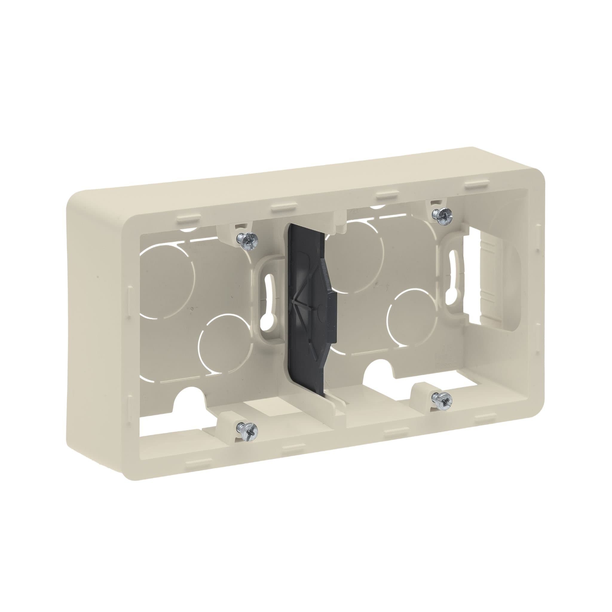 Legrand INSPIRIA Слоновая кость Коробка накладного монтажа - 2 поста 673991 — миниатюра 2