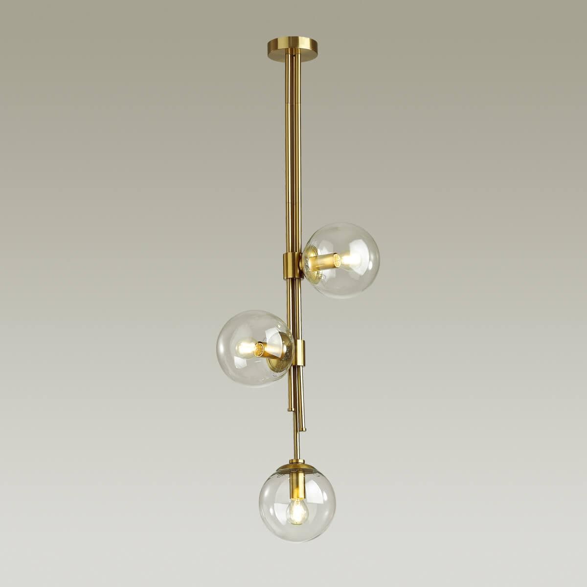 Odeon Light 4799/3 PENDANT ODL21 293 бронзовый/прозрачный Подвес E14 3*60W BRAZERI — миниатюра 3