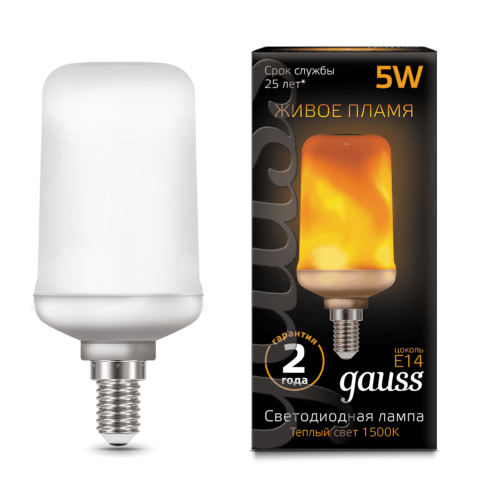 Gauss Лампа T65 5W 20-80lm 1500K E14 Flame LED 157401105 — миниатюра 8
