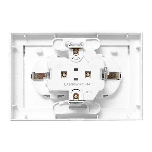 EKF Механизм розетки двойной, 16А, IP44, с заземлением, со шторками, с рамкой, с крышками, белый Эпика — миниатюра 12