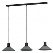 Eglo 99512 Подвесной потолочный светильник (люстра) ABREOSA, 3x28W, E27, L1080, B280, H1100, сталь, черный/серый