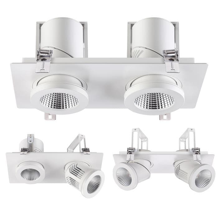 Novotech 357874 NT18 065 белый Встраиваемый светильник IP20 LED 3000К 2*25W 220-240V PROMETA