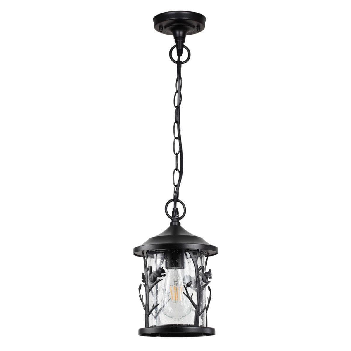 Odeon Light 4963/1 NATURE ODL22 579 черный/стекло Ландшафтный подвес E27 1*60W IP44 CUITA