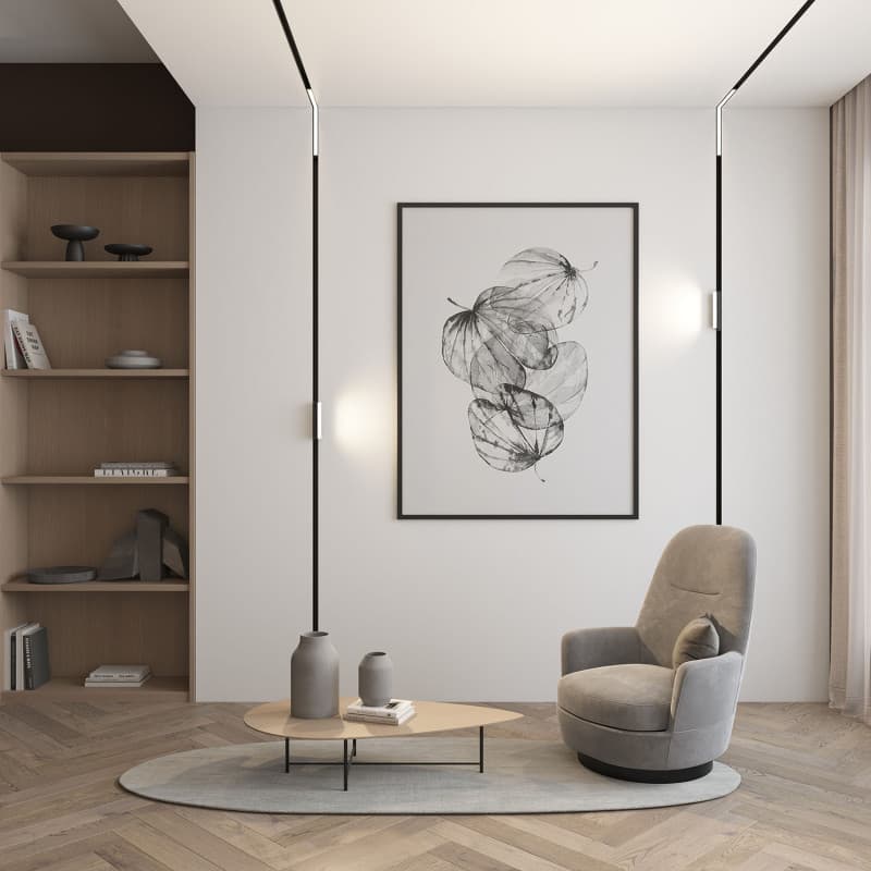 Denkirs DK8015-BK Угловой трековый светильник SMART LINEAR со светодиодом, L312*312, 220V, 18W, 3000-6000К, 120°, IP20, черный — миниатюра 4